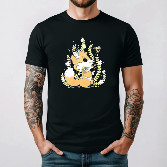 T-Shirt Feuillage de Renard par Samantha White