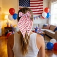 thumbnail image 4 of Patriotic Striped Star Soft Tulle Bow Hair Clip, 4Th Of July Red White Blue Star & Stripe Hair Bow, Independence Day Hair Barrette For Women, Parade, Festival, Costume Party & Photo Shoot, 4 of 4