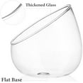 thumbnail image 6 of Slant Cut Glass Terrarium Bowl - Clear Glass Vase for Succulents, Air Plants, Cactus, Hydroponic Plants, Decorative Centerpiece, 4.72 X 4.72 X 3.93 Inch, 6 of 8