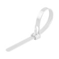 thumbnail image 1 of White Reusable Nylon Cable Ties With Buckle Locking For Securing Wires Cables And Decorations Weather Resistant And Adjustable For Home Office And Outdoor Use, 1 of 5