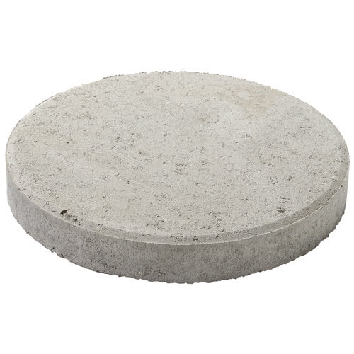 Mutual Materials Stepping Stone 12x2x12 Round Grey Com - Small Round Garden...