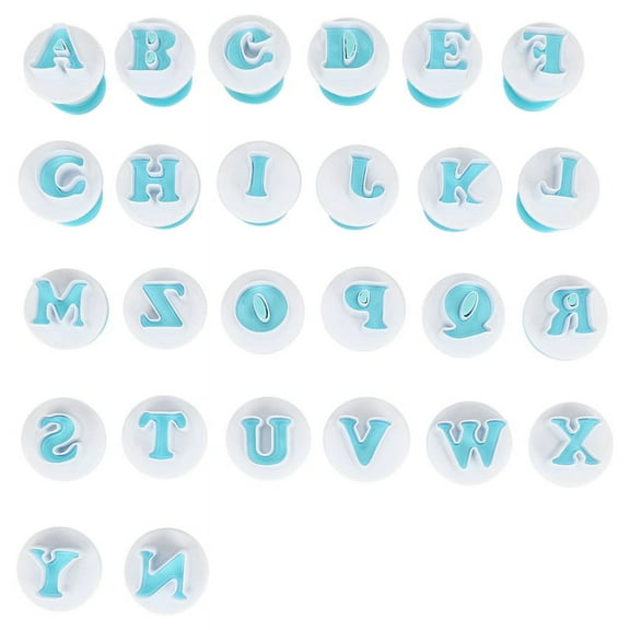 Letter Mold Plastic Bakeware Pastry Mini Uppercase Cake Decorating Tool Chocolate Fondant Cookies Cutter Cupcake
