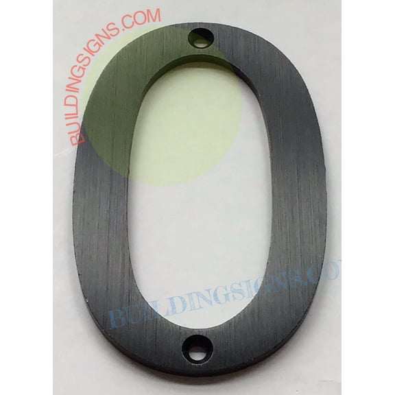 Apartment number O Sign ( Black Aluminium, 3 inch)-Floating Mount Apartment Number sign-The Mont Dom line -ref18722
