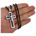 thumbnail image 4 of Collar Triple Cruz High Monaco SacredGleam01 2Pzas Negro Dije 3x5.3cm Metal, 4 of 5