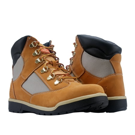 Timberland TB04493 Youth Kids Wheat Nubuck Mid Top 6 Inch Field Boots HS2797 (4.5Y)