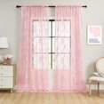 thumbnail image 2 of Cortinas SEEKRIGHT Lace 132 x 114 cm, 2 paneles, color rosa, 2 of 7