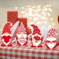 thumbnail image 7 of Ovzne Valentine’S Faceless Gnome Figurines Set Of 2 – Romantic Shelf Sitters With Hearts Roses, 7 of 7