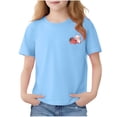 thumbnail image 3 of Piuwrlz Blue Short Shirts Sleeve Teen Girls Graphic T-Shirts Crew Neck Pullover Blue Size 12-13 Years, 3 of 7