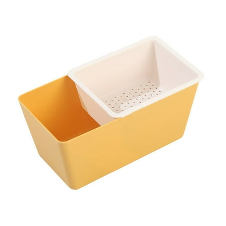 

RuiKe Multifunctional Double Layer Snack Box Home Square Leachable Fruit Tray