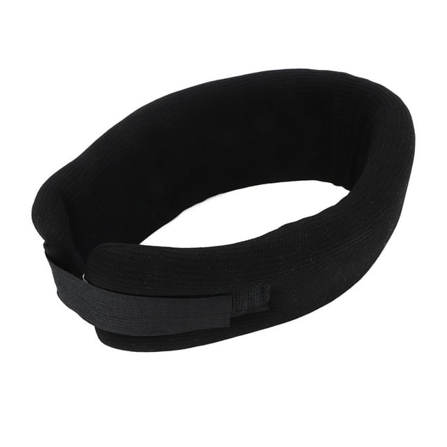 Support de Cou en Mousse, Noir Réduisant la Pression Confortable Ajustement Courbé Ferme Léger Crochet et Attelle de Cou Réglable pour le Travail S,m,L