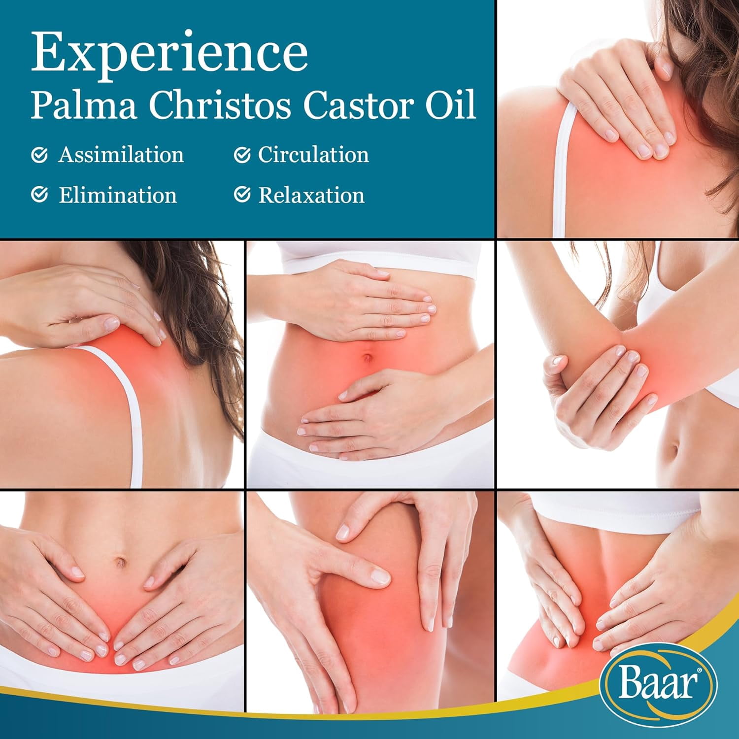 Organic Palma Christos Castor Oil - Gallon Castor Oil for Hair, Eyelashes, Eyebrows, Skin, Eliminations, and Many More! - Exclusive Palma Christos® Brand by Baar