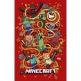 thumbnail image 2 of Boy's Minecraft Group Shot  Graphic Tee Red Medium, 2 of 4