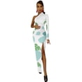 thumbnail image 3 of Ivysaur Robe Fendue à Motif Demi-Manches Robes d'Été Femmes 2024 Robe de Bal Robes de Soirée Femmes, 3 of 4