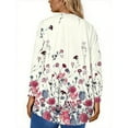 thumbnail image 4 of Abcomgle Women's Plus Size Tops 4x-5x Sexy Crew Neck Tshirts Floral Print Graphic Tees Long Sleeve Tunic Tops Curved Hem Casual Trendy Tunics,2XL, 4 of 5