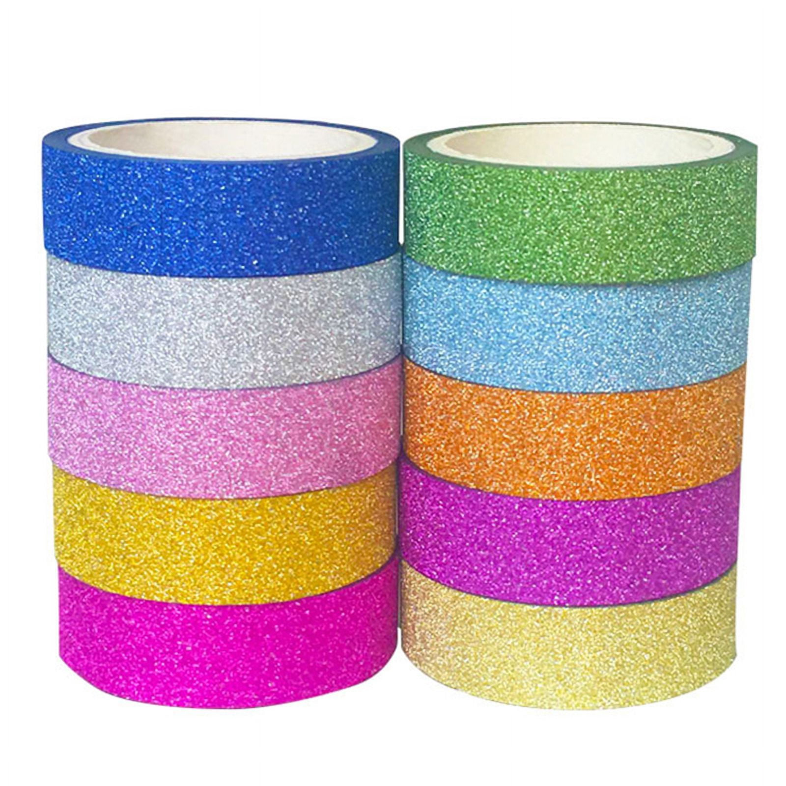 10× Craft Glitter Washi Tape Book DecordhesivePaper Scrapbook Sticker New Y