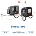 thumbnail image 2 of Litake Dog Bike Trailer, 88LBS Pet Stroller Cart Bicycle Carrier with Quick-Release Wheels, Collapsible Dog Bicycle Trailer with Bike Coupler, Non-Slip Mat & Safety Flag Washable Non-Slip Lining, 2 of 8