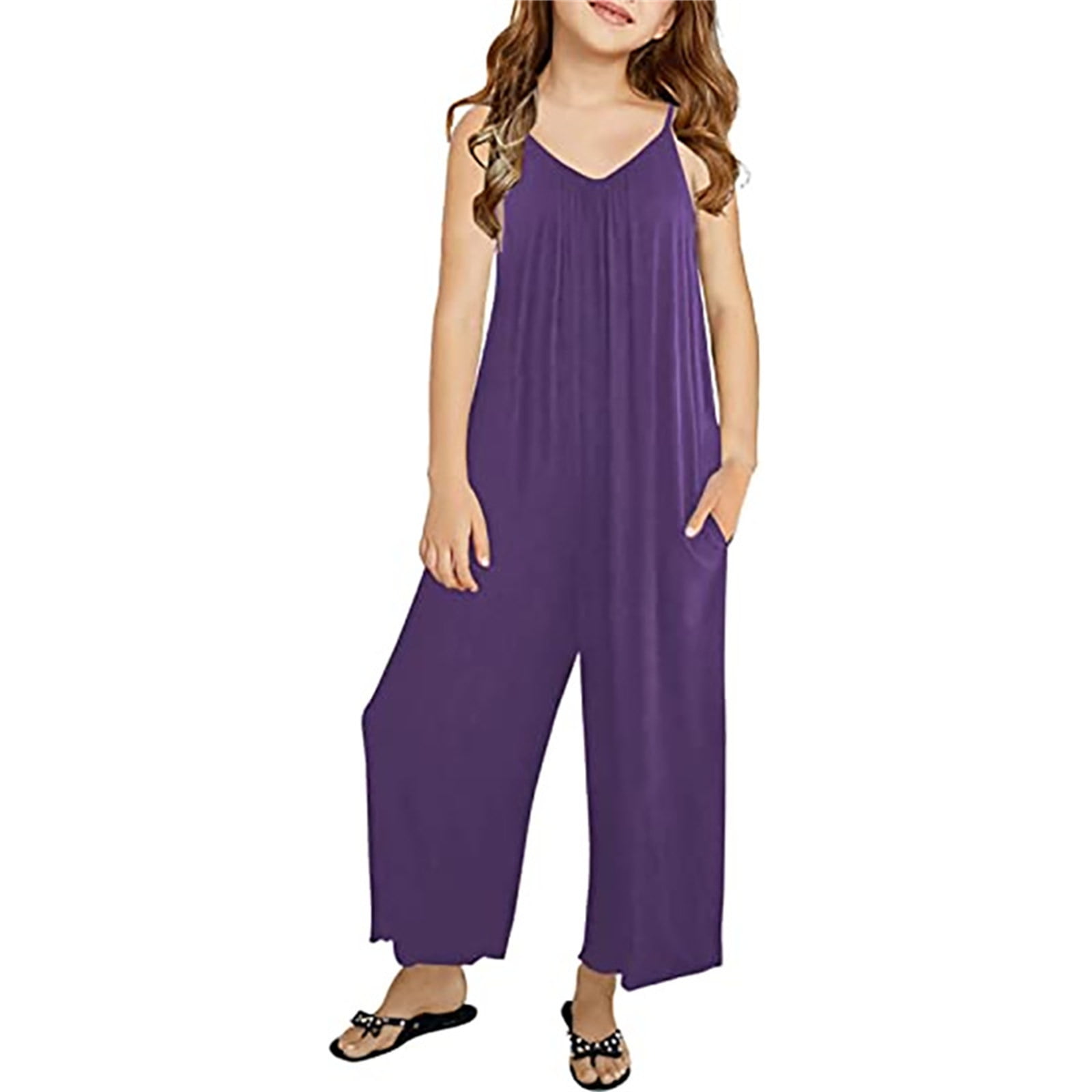 Toddler Girl Casual Solid Jumpsuit