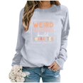 thumbnail image 2 of WEAIXIMIUNG Oversized Sweatshirt Dress Ladies Fashion Leisure Pure Color Loose Long Sleeved Printed Letters Round Collar, 2 of 4