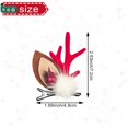 thumbnail image 2 of Paquete de 4 pinzas para el cabello navideñas, lindas orejas de asta de reno, accesorios navideños para el cabello para niñas, pinzas para el cabello para fiesta, horquillas para el cabello con lazo,, 2 of 5