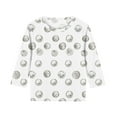 thumbnail image 4 of Graphic Shirts for Children Boy Girl Fall Summer 3/4 Length Sleeve Crew Neck Brunch Tops Shirt Blouses Child 2026 Clothing Regular Fit 3 Years, 4 of 6