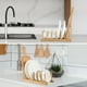 thumbnail image 4 of Estante para platos de madera de bambú, soporte para platos, gabinete de almacenamiento de cocina compacto, organizador para platos/platos/tazones/tazas de ollas/tabla de cortar, 4 of 4