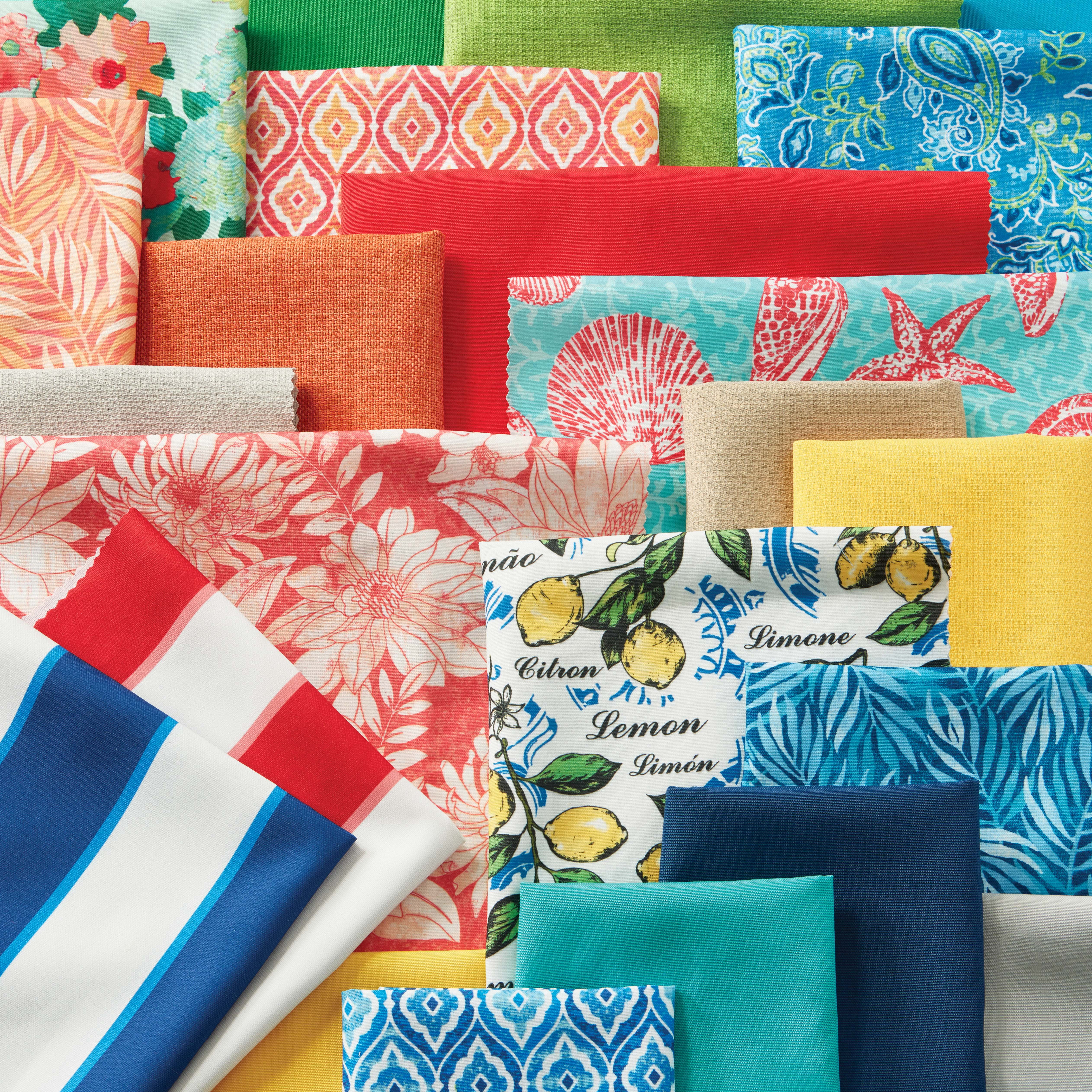 Waverly Inspirations, Home Decor, 100% Polyester, Water/Stain Resistant, Indoor/Outdoor Fabric - Print Width 54 Inch, Palm Beach, Melon, 2 Yard