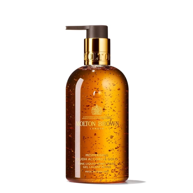 Jabón líquido para manos Molton Brown hipnotizante Oudh Accord & Gold