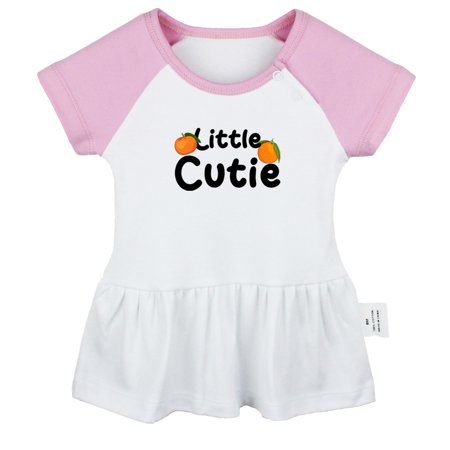 

iDzn Little Cutie Orange Pattern Dresses For Baby Newborn Babies Skirts Infant Princess Dress 0-24M Kids Graphic Clothes (Pink Raglan Dresses 12-18 Months)