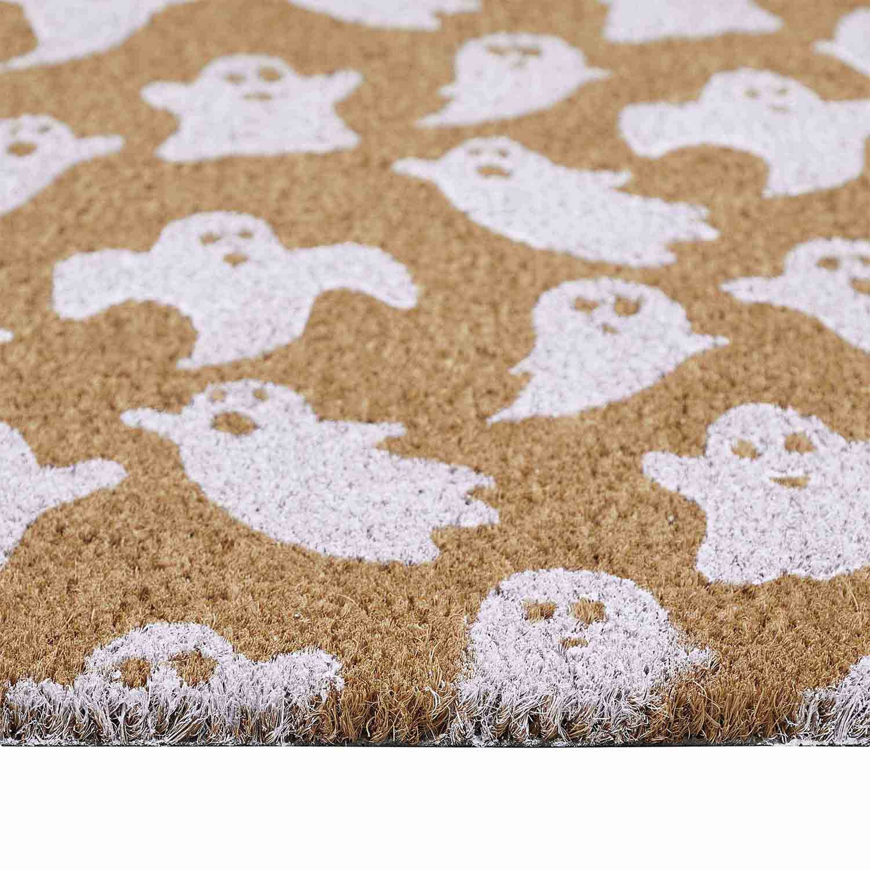 VCNY Home Flying Ghost Multicolor Halloween Coir Outdoor Doormat, 18" x 30"