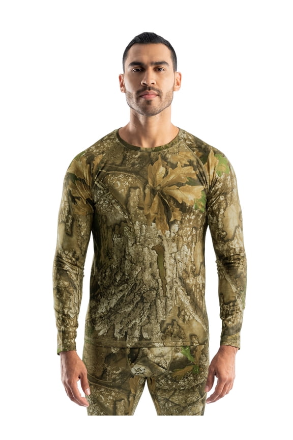 Men's Heavyweight Fleece Base Layer Thermal Shirt, Realtree APX, XL