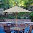 thumbnail image 1 of Jeco 9' Wood Market Patio Polyester Umbrella in Tan, 1 of 1