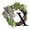 X_iron, variant on YOHAVEN 26 Letters Decorative Wreath Door Hanger 15", Rattan Ring Alphabet Wall Hanging with Bow, Rustic Farmhouse Door Sign for Wedding Housewarming Front Door Window Decor
