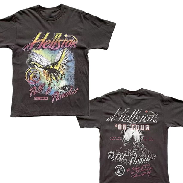 Hellstar-Camiseta de algodón para hombre y mujer, ropa Retro de diseñador, Tops con gráfico Punk Rock, ropa de calle de moda negra, 2023 xuanjing unisex