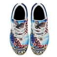 thumbnail image 2 of Patriotic Shoes American Flag Eagle Print Sneakers Lightweight Comfortable Running Shoes for Men Women White Size 8.5, 2 of 7