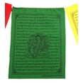 thumbnail image 2 of Handmade Green Tara Prayer Flags - Set of 10 Flags, 6"x8", 2 of 7