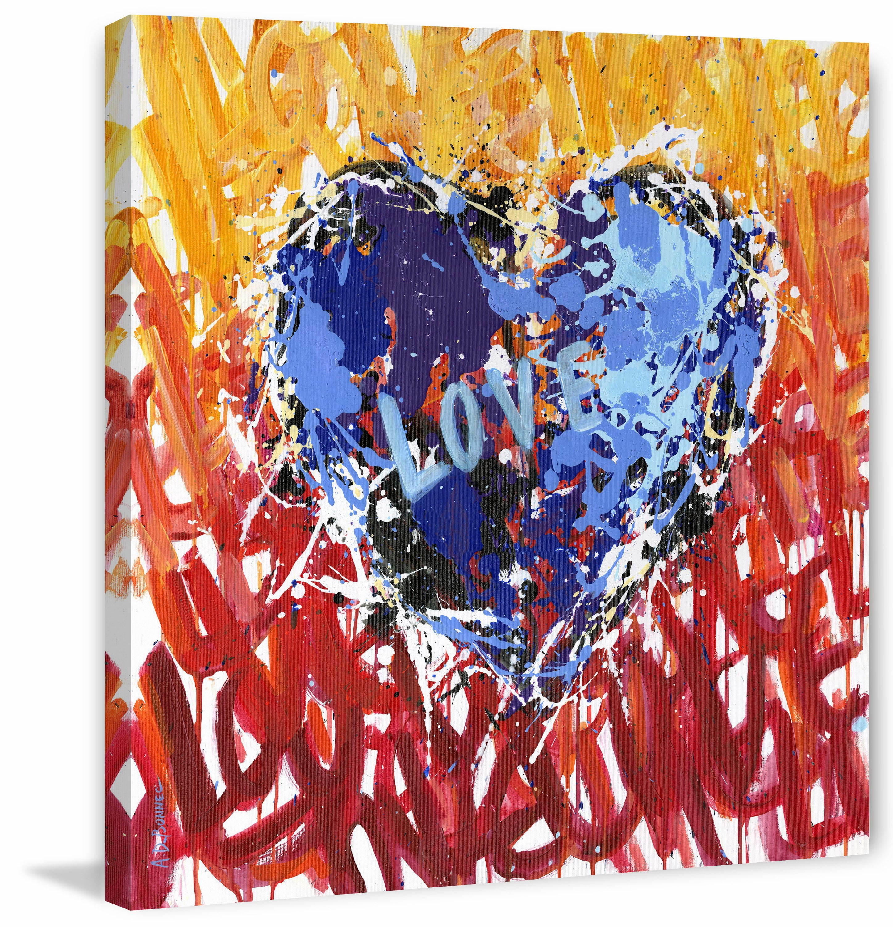 "Messy Love" Painting Print on Wrapped Canvas
