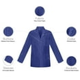 thumbnail image 4 of Panda Uniform by HeedFit Men's Lab Coat, 3 Pockets, Button Front, 31", Medium, Navy, 4 of 6