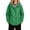 Green, variant on Women’s Striped Lined Hooded Windproof Rain Jacket, Lightweight Oxford Polyester Zip Snap Outdoor Coat Size S-5XL Plus Size Friendly