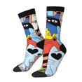 thumbnail image 1 of Fotbe Funny Cats Calcetas Largas con Estampado para Hombre y Mujer – Calcetas de Compresión Transpirables y Elásticas, Viajar y Uso Diario Talla 5-11, 1 of 6