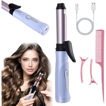 CCNZZITSHT Mini Cordless Curling Wand, 20mm Portable Travel Curling Tongs with 3 Temperature Levels, USB Rechargeable Hair Curling Iron Fast Heating & Ceramic Coating Hair Curler