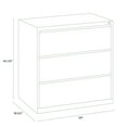 thumbnail image 6 of Hirsh 30 Inch Wide 3 Drawer Metal Lateral File Cabinet for Home and Office, Holds Letter, Legal and A4 Hanging Folders, Gray, 6 of 6