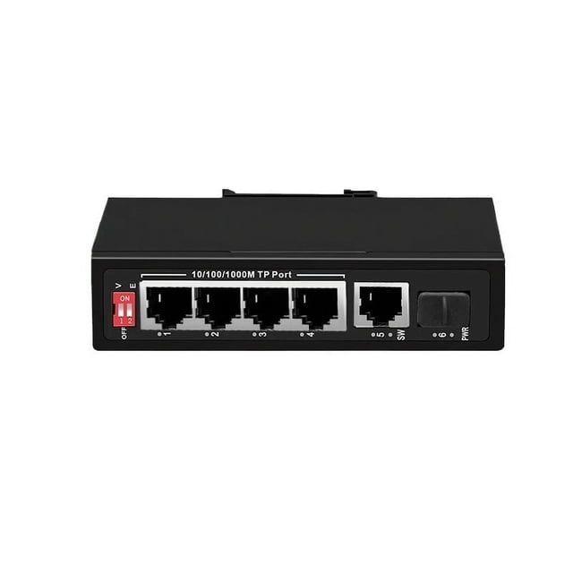 Industrial Gigabit POE Switch 5/6 Port 100/1000Base-T DIN IP30 Network Ethernet Switch Lightning Protection Max BT90W ,Security