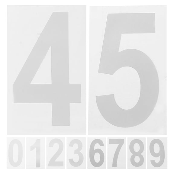 5 Sets Sticker Labels Reflective Number Stickers Mailbox Numbers Decals