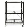 thumbnail image 2 of Origami 2-Pack Multipurpose Foldable 3-Tier Shelf Storage Racks, R3, Black, 2 of 10