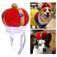 thumbnail image 1 of OULII Couronne pour Chat Chapeau Couronne Coton Rouge avec Design Original pour Animal de Compagnie 1Pcs S, 1 of 6