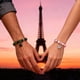 thumbnail image 1 of Pulseras de pareja con temática de San Valentín. Linda pulsera magnética ajustable para pareja. Regalo ideal para San Valentín. Pulsera de metal., 1 of 6