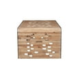 thumbnail image 3 of Benjara Upside U Shape Rectangular Top Coffee Table with Cut Outs, Natural Brown, 3 of 3