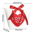 thumbnail image 3 of Valentine's Day Gift Bags with Bow - Red Paper Tote Bags for Candy, Party Favors, and Small Gifts - 8.1x6.6x2.7 inch Mini Gift Bag, 3 of 6