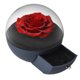 thumbnail image 1 of Joyero acrílico esférico con forma de rosa y flor eterna. Cajón que puede contener collares, anillos, regalos navideños para familiares y amigos., 1 of 5