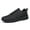 All Black, variant on Men's Slip on Shoes Casual Lightweight Breathable Running Tennis Athletic Sneakers All Black Size 6.5